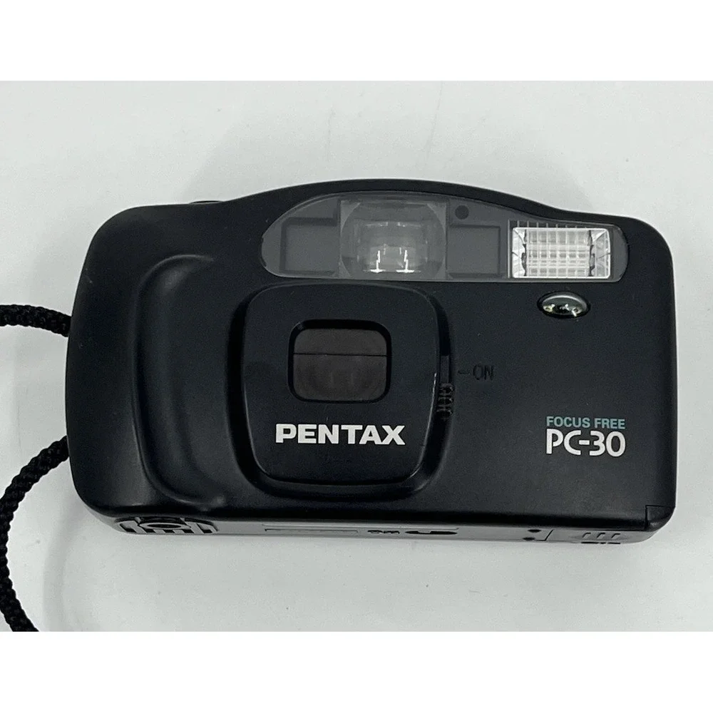 Vintage Pentax PC-30 Point And Shoot Focus Free 35mm Film Camera UNTESTED AS-IS